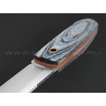 Нож Burlax BX0065 сталь N690, рукоять микарта джинс Нож Burlax BX0065 сталь N690, рукоять микарта джинс