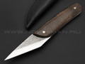 Нож киридаши Burlax BX0019 сталь X90, рукоять коричневая джутовая микарта