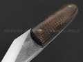 Нож киридаши Burlax BX0019 сталь X90, рукоять коричневая джутовая микарта