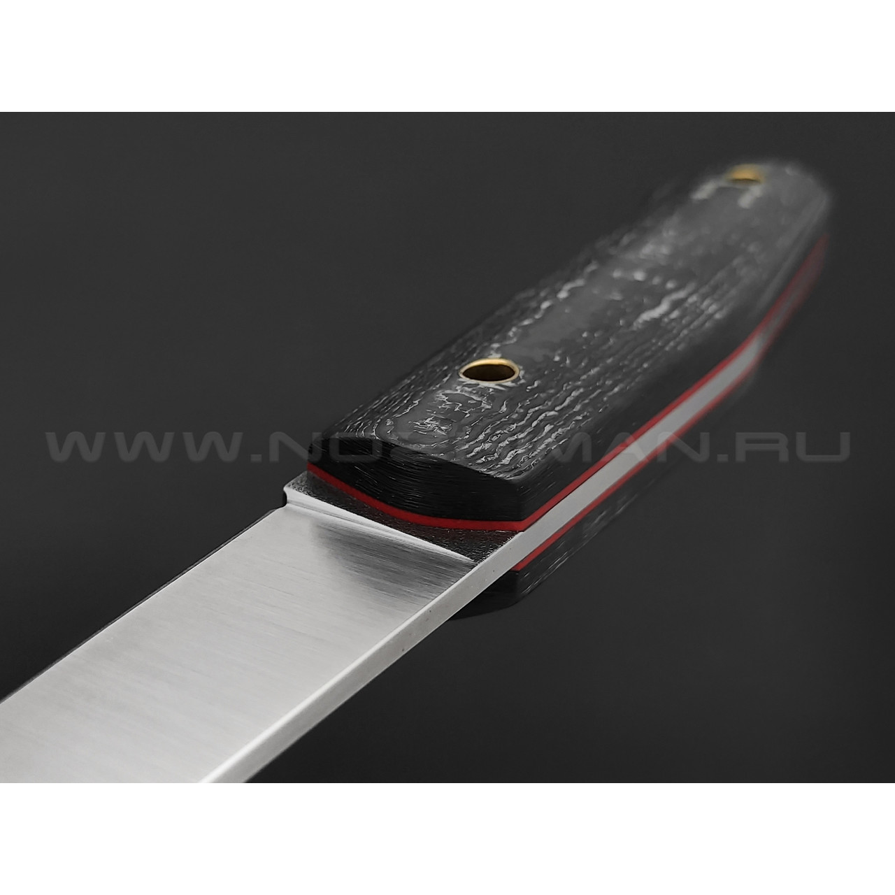 Нож Burlax BX0002 сталь X90, рукоять Carbon fiber, G10 red