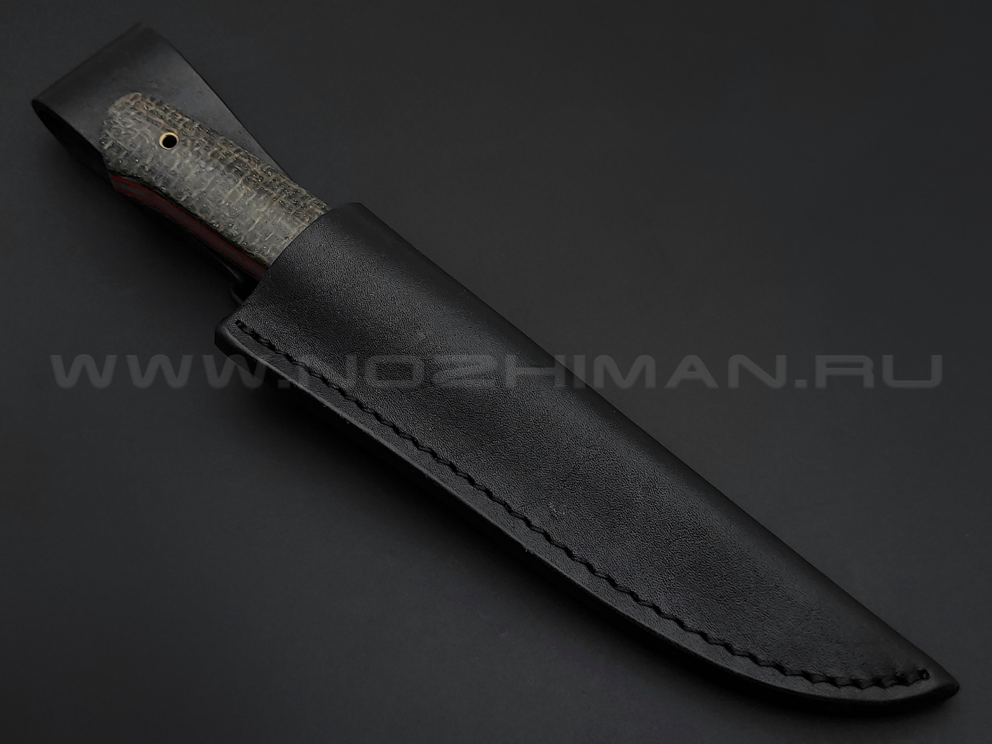 Нож Burlax универсал, сталь ATS-34, рукоять коричневая джутовая микарта