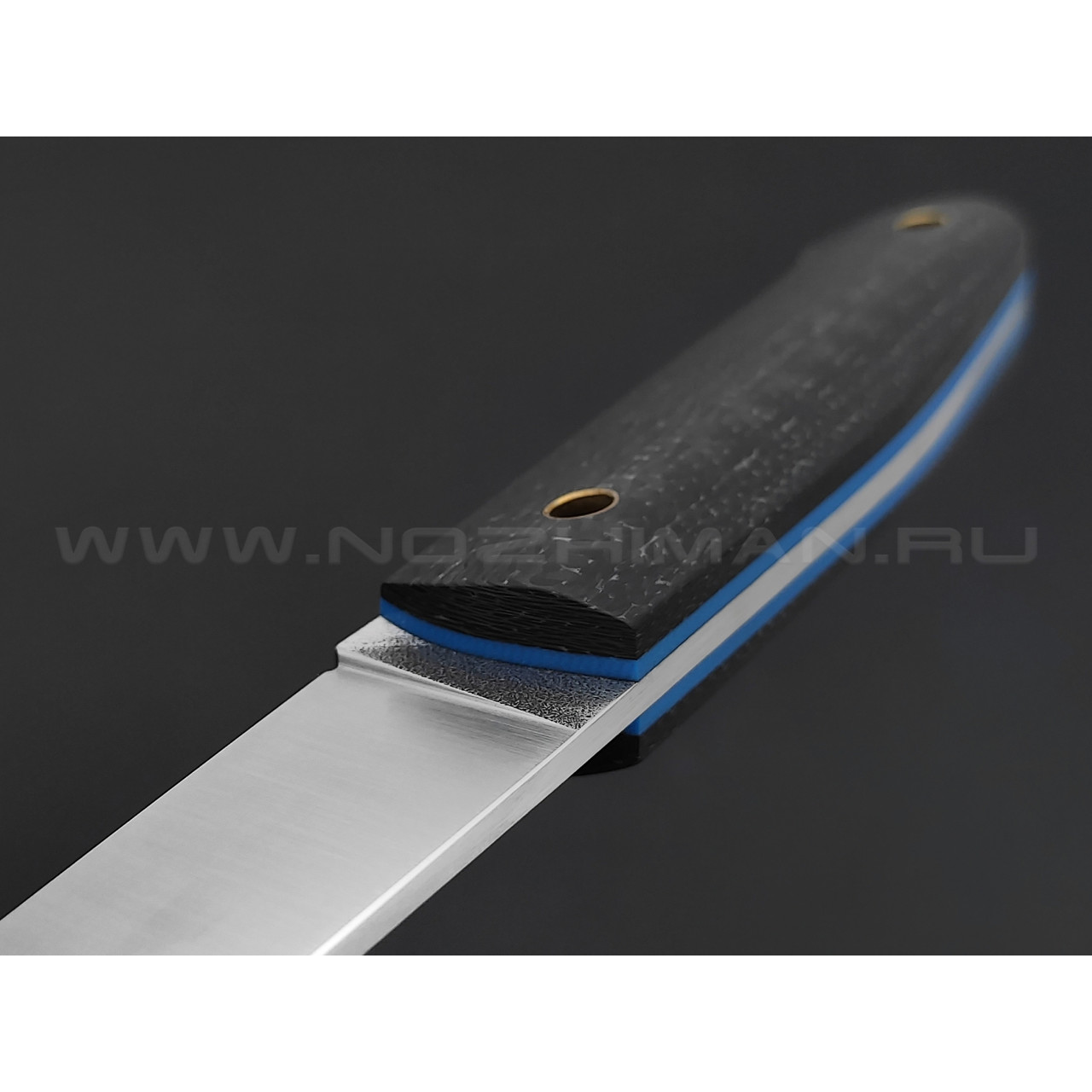 Нож Burlax BX0004 сталь X90, рукоять Carbon fiber, G10 blue