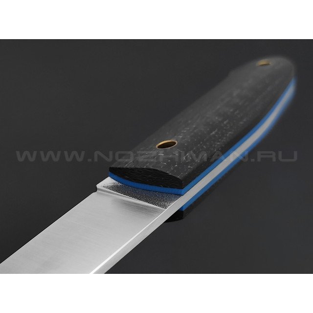 Нож Burlax BX0004 сталь X90, рукоять Carbon fiber, G10 blue