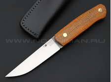 Нож Burlax BX0046 сталь X90, рукоять оранжевая джутовая микарта