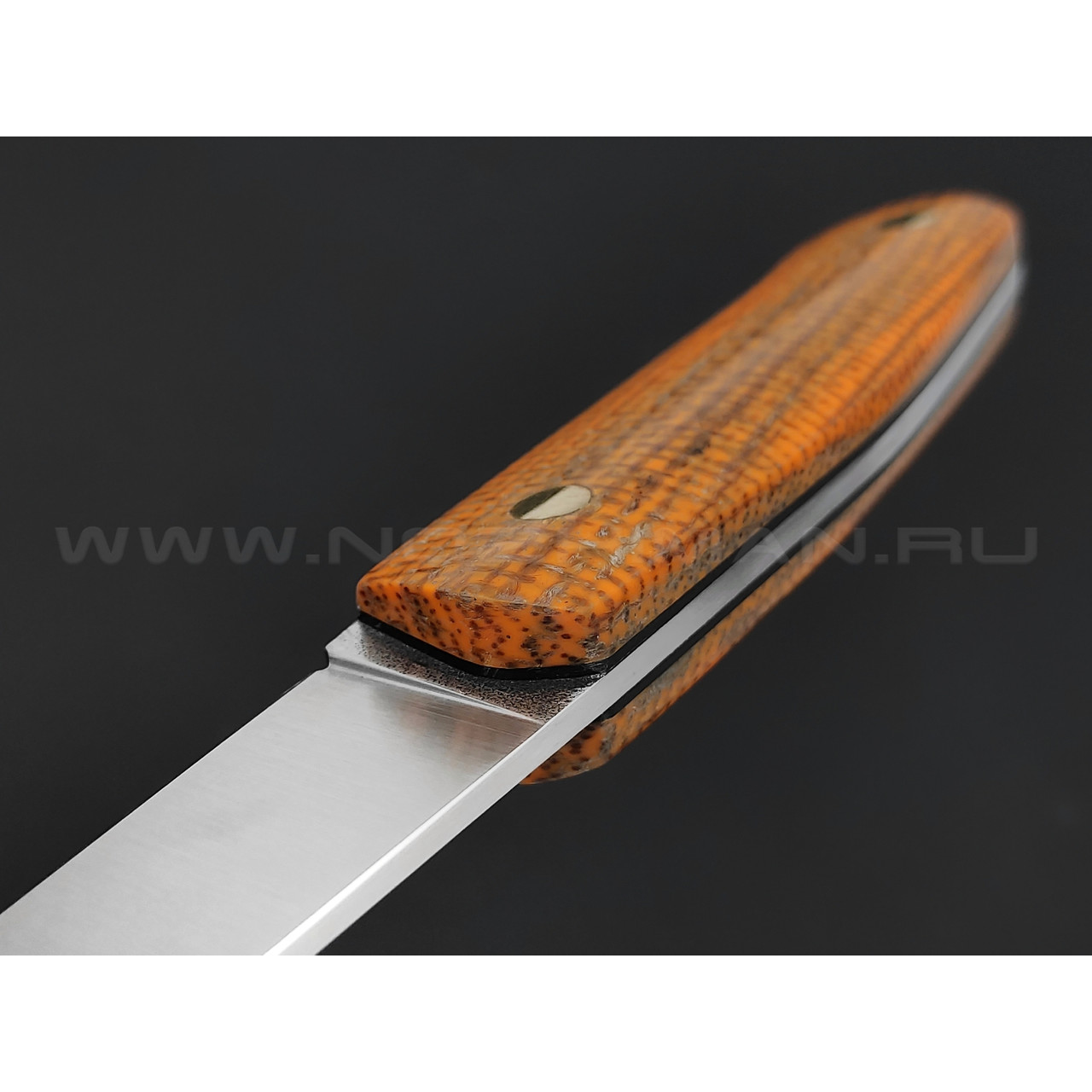 Нож Burlax BX0046 сталь X90, рукоять оранжевая джутовая микарта