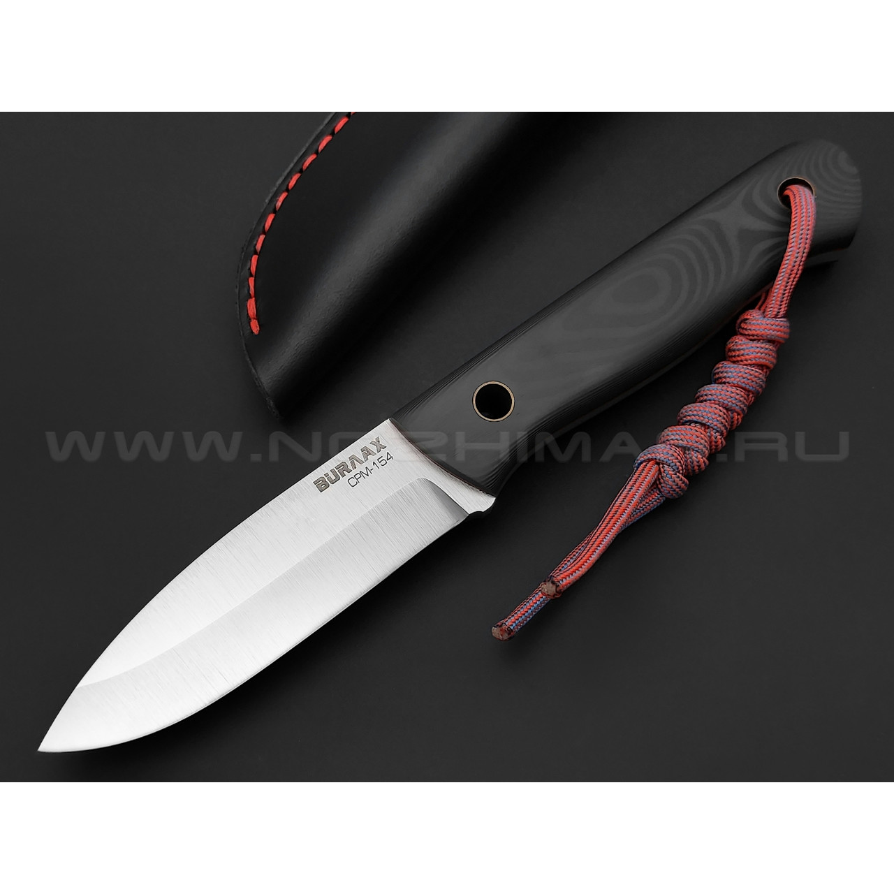 Нож сканди Burlax BX0037 сталь CPM-154, рукоять Carbon fiber