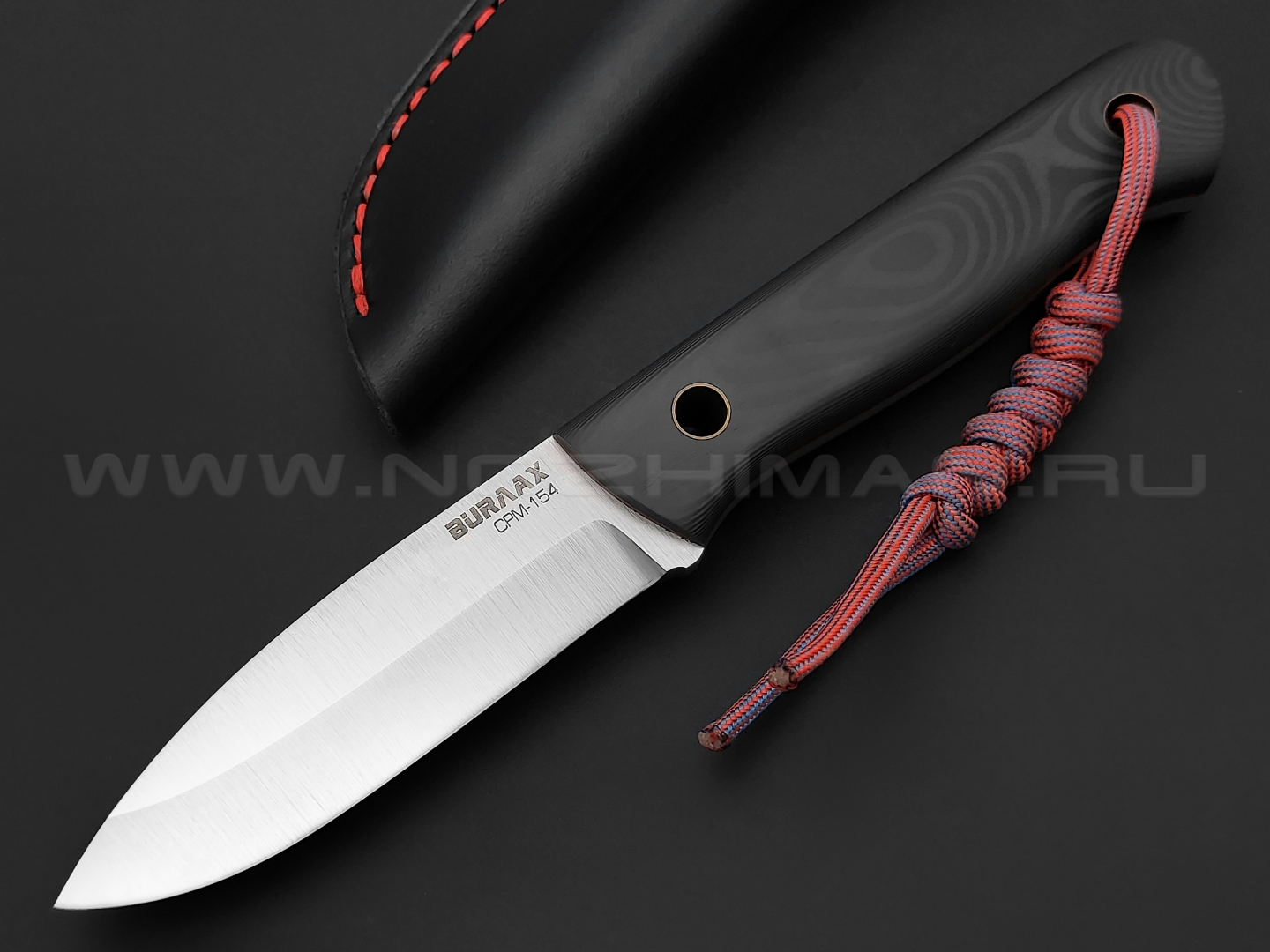 Нож сканди Burlax BX0037 сталь CPM-154, рукоять Carbon fiber
