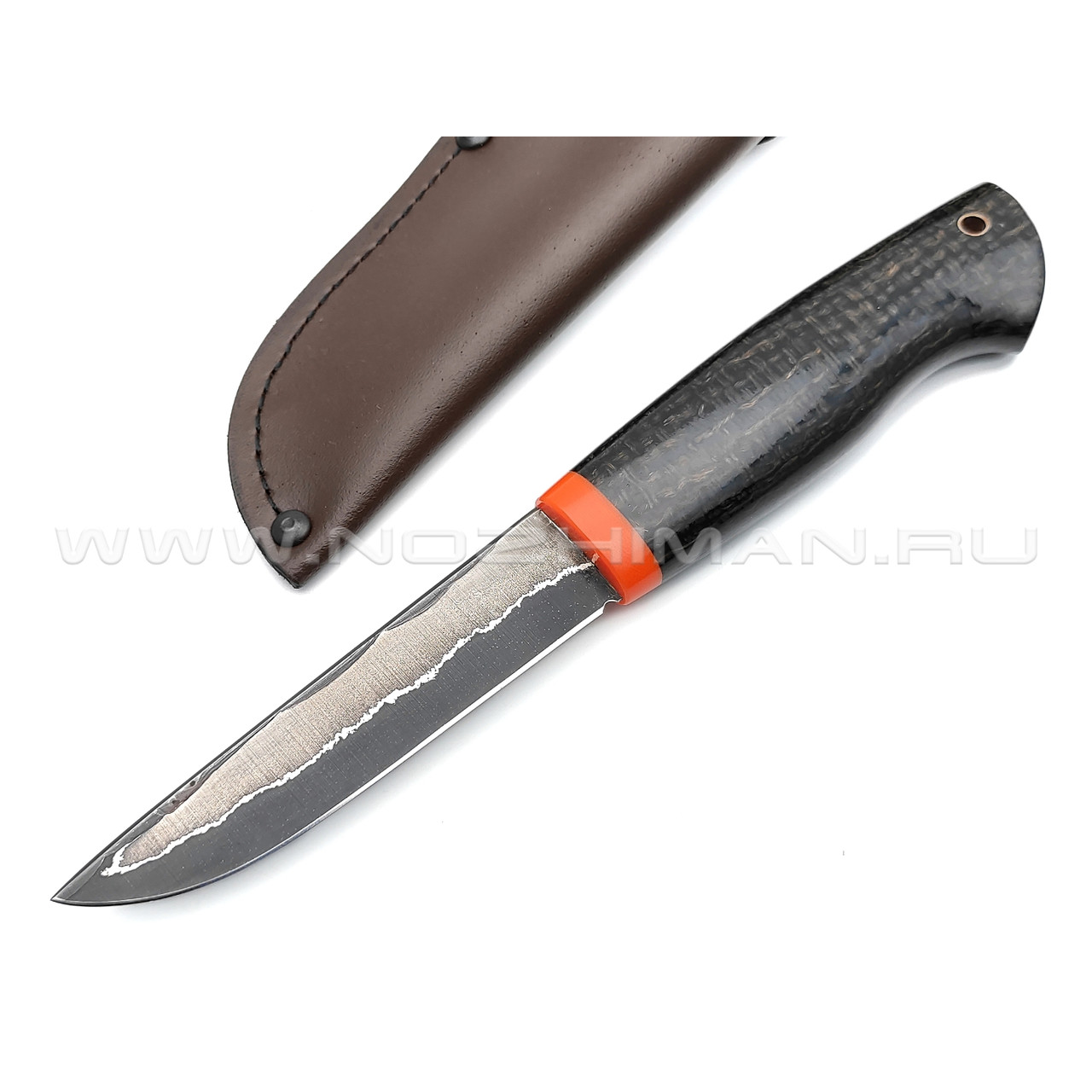 Нож Burlax BX0040 сталь Ламинат B400, рукоять черная джутовая микарта, G10