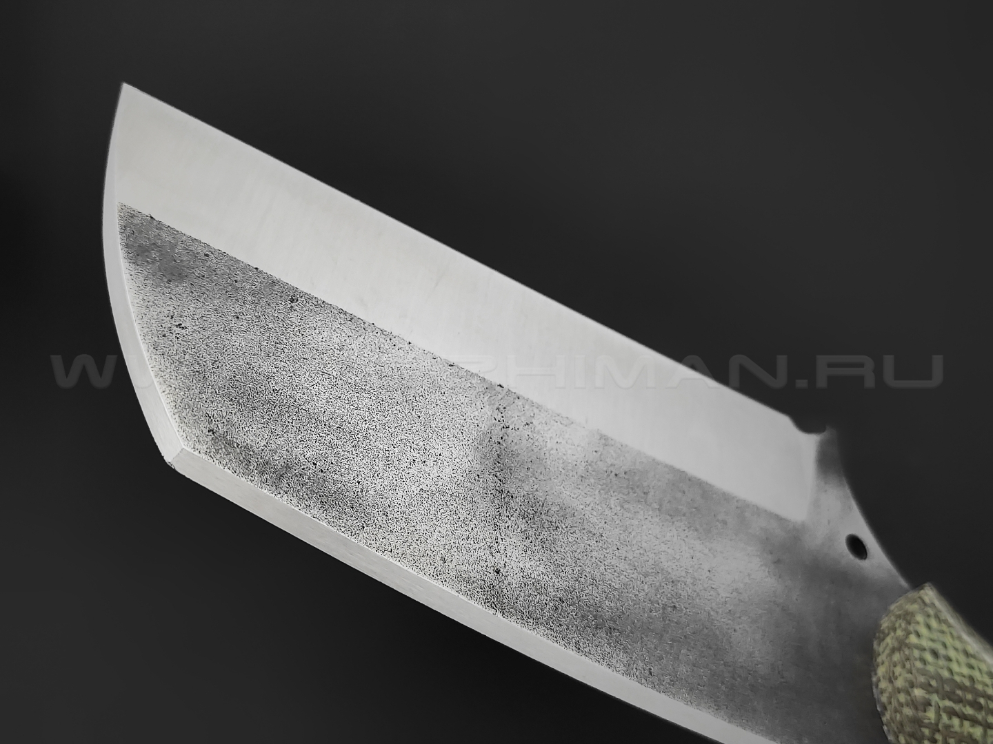 Нож-тяпка Burlax сталь Aus10Co, рукоять зеленая джутовая микарта