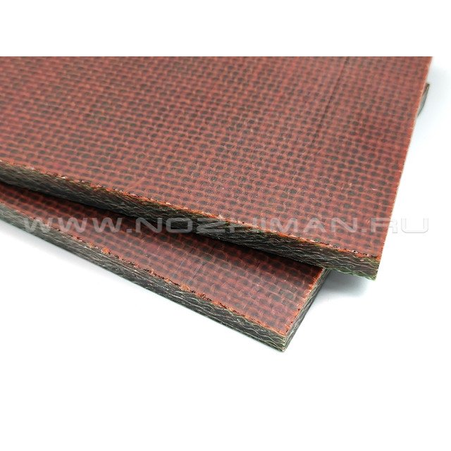 Двухцветная джутовая микарта 135х90х7.5 мм Jute Micarta Heliconia