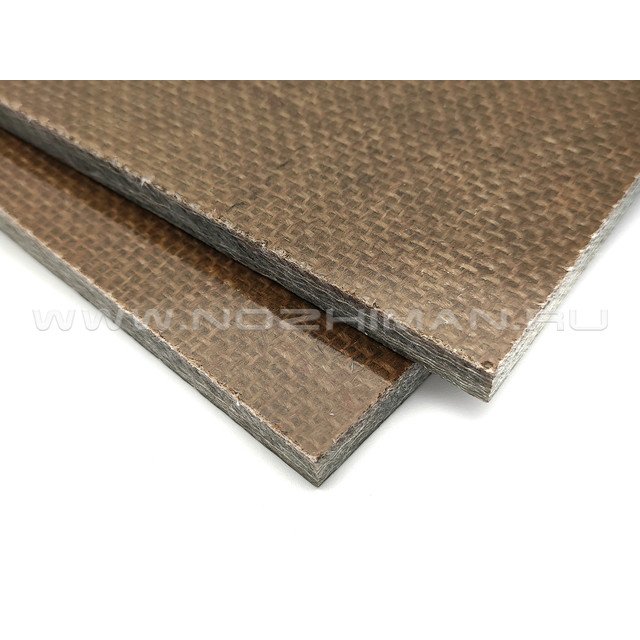 Коричневая джутовая микарта 130х80х8 мм Jute Micarta Cupreous