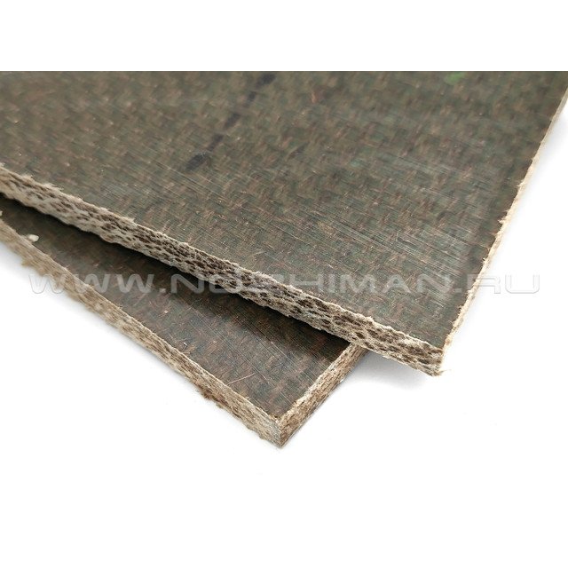 Коричневая джутовая микарта 130х90х8 мм Jute Micarta Rauchtopaz