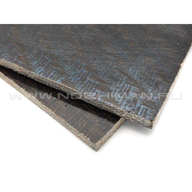 Коричневая джутовая микарта 130х90х7 мм Jute Micarta Dark Braid
