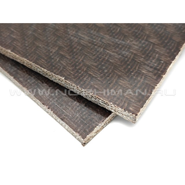 Коричневая джутовая микарта 130х90х6.5 мм Jute Micarta Braid Pearl