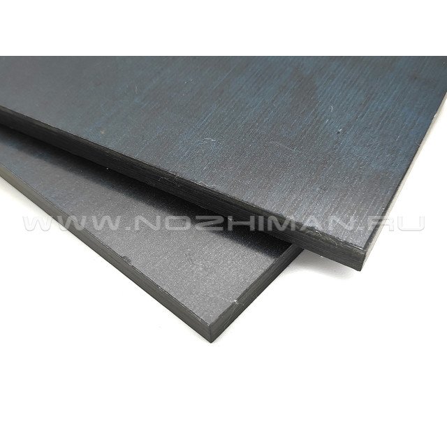 Черный карбон 50К 130х80х8 мм Twill плашка