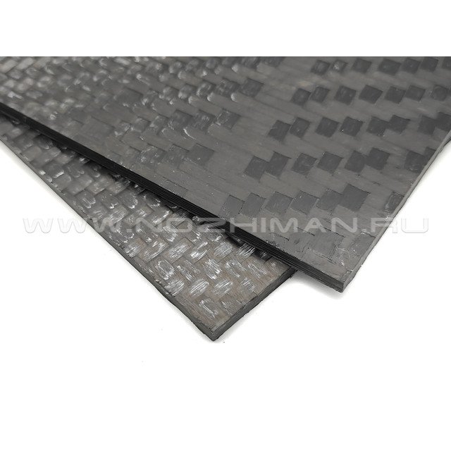 Черный карбон 145х95х3.5 мм Twill плашка