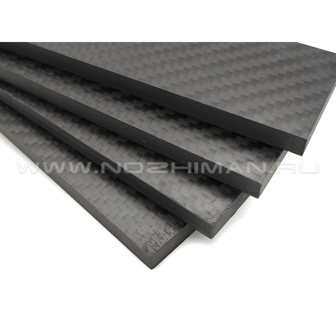 Плашка карбон 50К 130х40х7 мм Carbon fiber