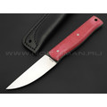 Нож Burlax Fin-Standard BX0014 сталь Aus10Co, рукоять бордовая микарта