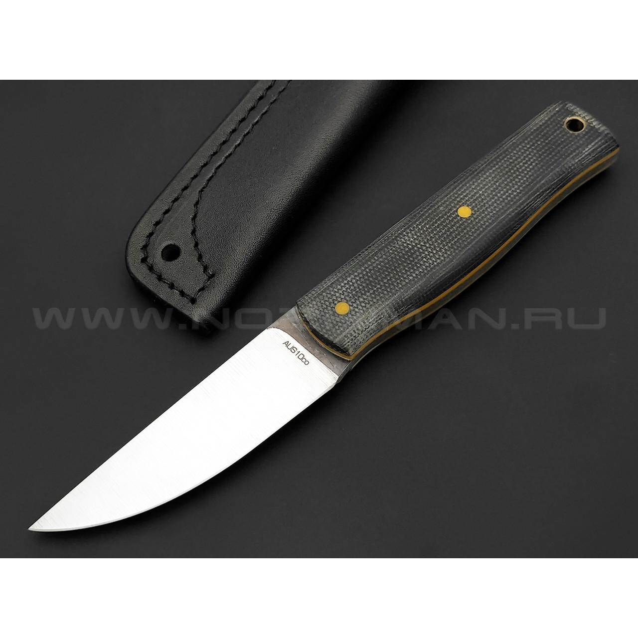 Нож Burlax Fin-Standard BX0017 сталь Aus10Co, рукоять серо-желтая микарта