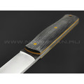 Нож Burlax Fin-Standard BX0017 сталь Aus10Co, рукоять серо-желтая микарта
