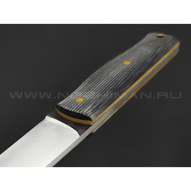 Нож Burlax Fin-Standard BX0017 сталь Aus10Co, рукоять серо-желтая микарта