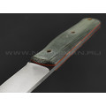 Нож Burlax Fin-Standard BX0020 сталь Aus10Co, рукоять зеленая микарта