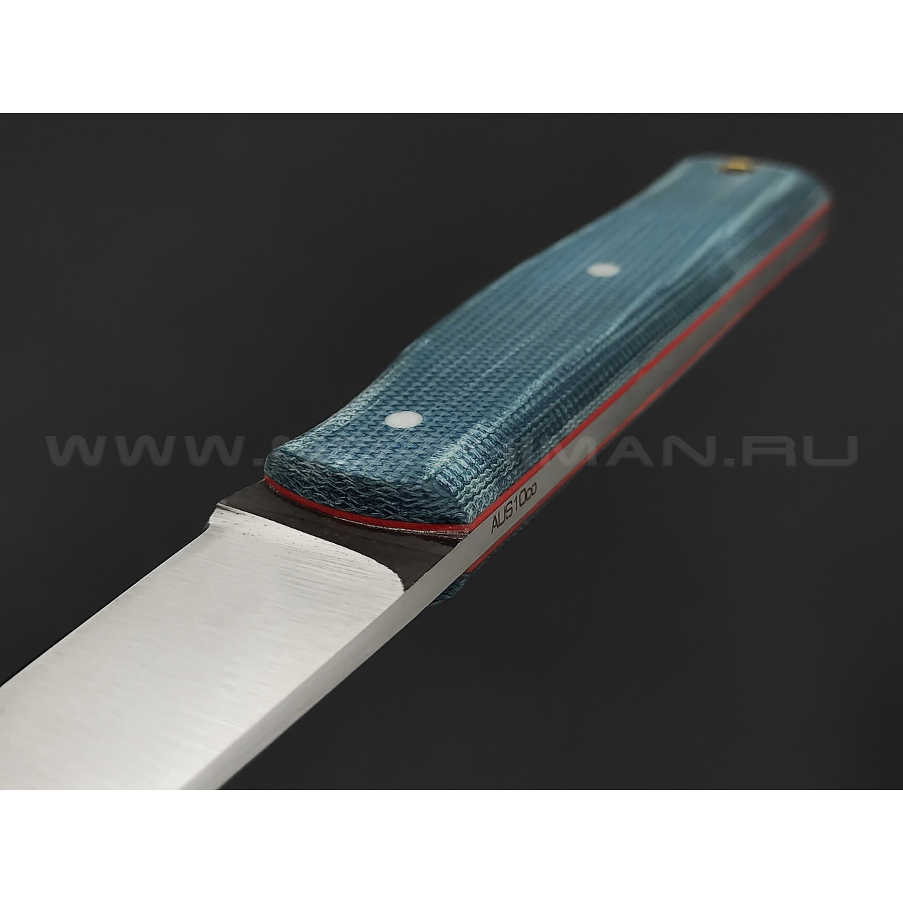 Нож Burlax Fin-Standard BX0021 сталь Aus10Co, рукоять синяя микарта