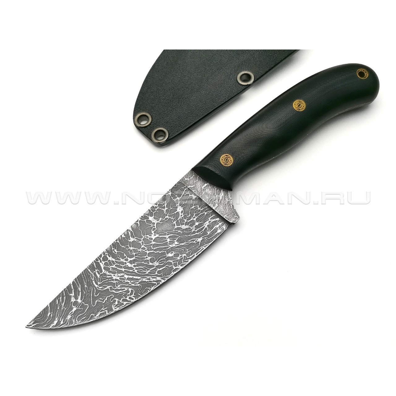 Волчий Век нож Mark-I Custom сталь Niolox WA дамаскаж, рукоять G10 black