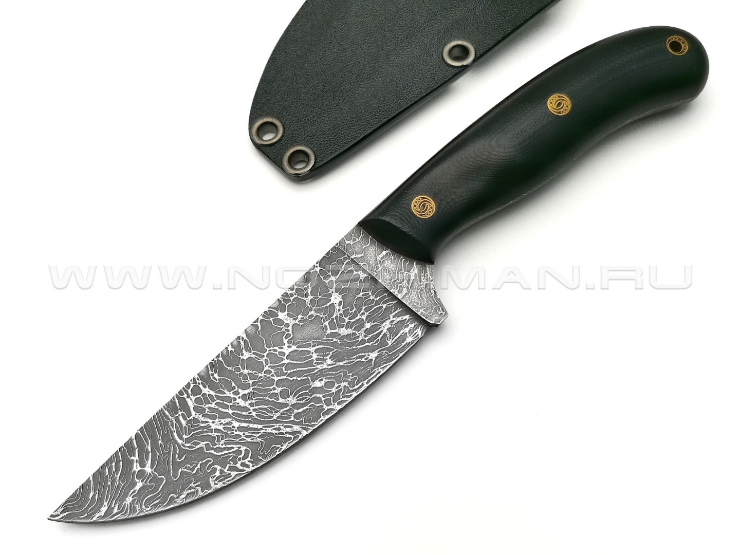 Волчий Век нож Mark-I Custom сталь Niolox WA дамаскаж, рукоять G10 black