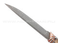 Нож "НЛВ86" ламинат M390, рукоять карельская береза, зуб мамонта, мокумэ-ганэ (Кузница Васильева)