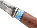Нож "НЛВ93" ламинат K390, рукоять палисандр, зуб мамонта, мокумэ-ганэ (Кузница Васильева)