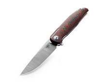 Нож Bestech Ascot BG19F сталь D2, рукоять Carbon fiber, G10 red