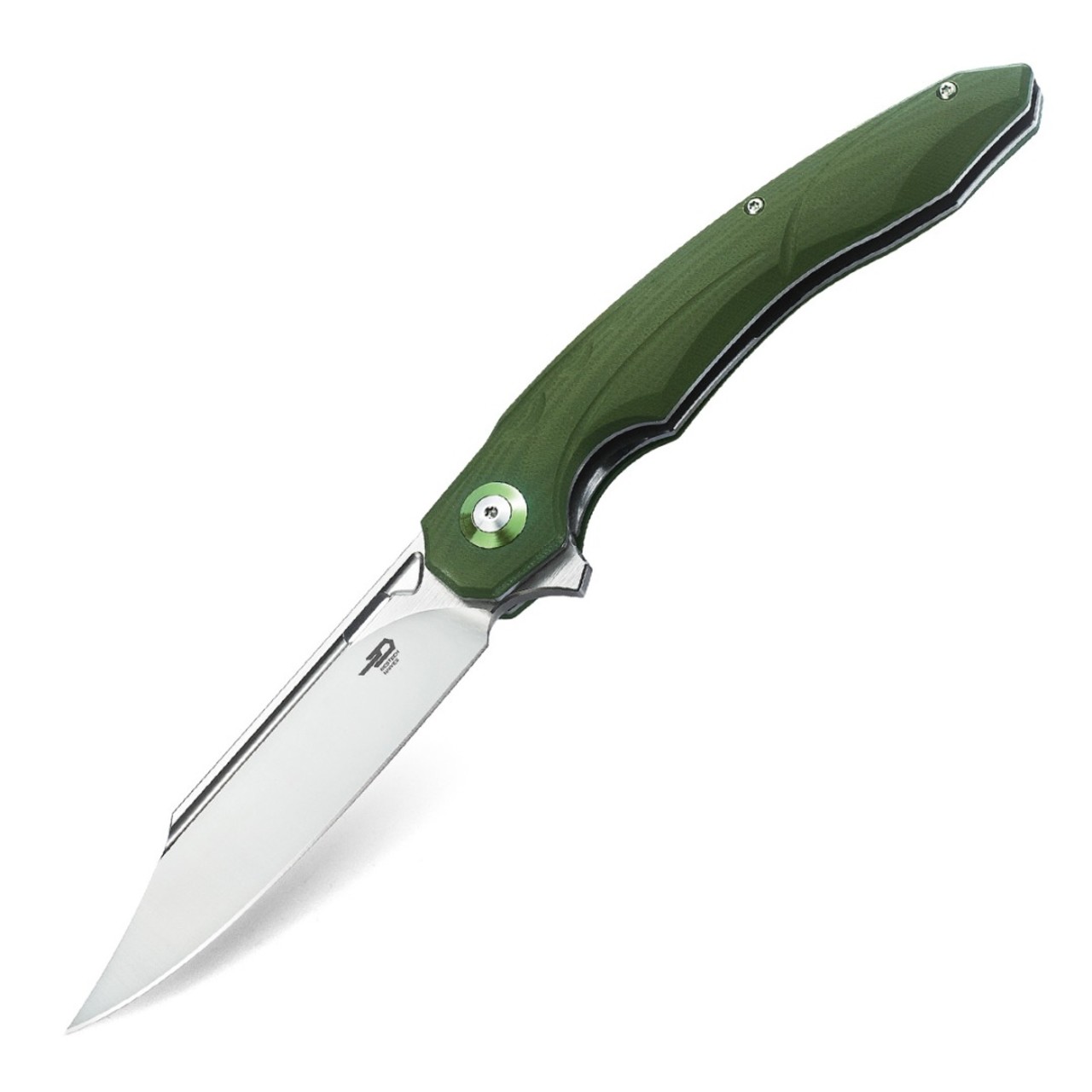 Нож Bestech Fanga BG18B сталь D2, рукоять G10 Green, титан 6AL4V