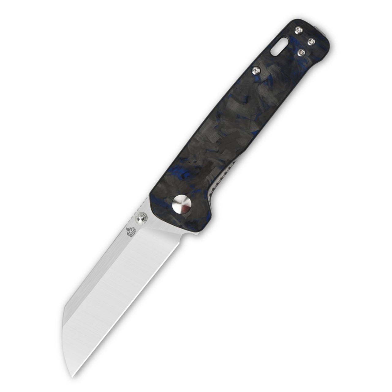 Нож QSP Penguin QS130-TBL сталь D2, рукоять Carbon fiber Blue
