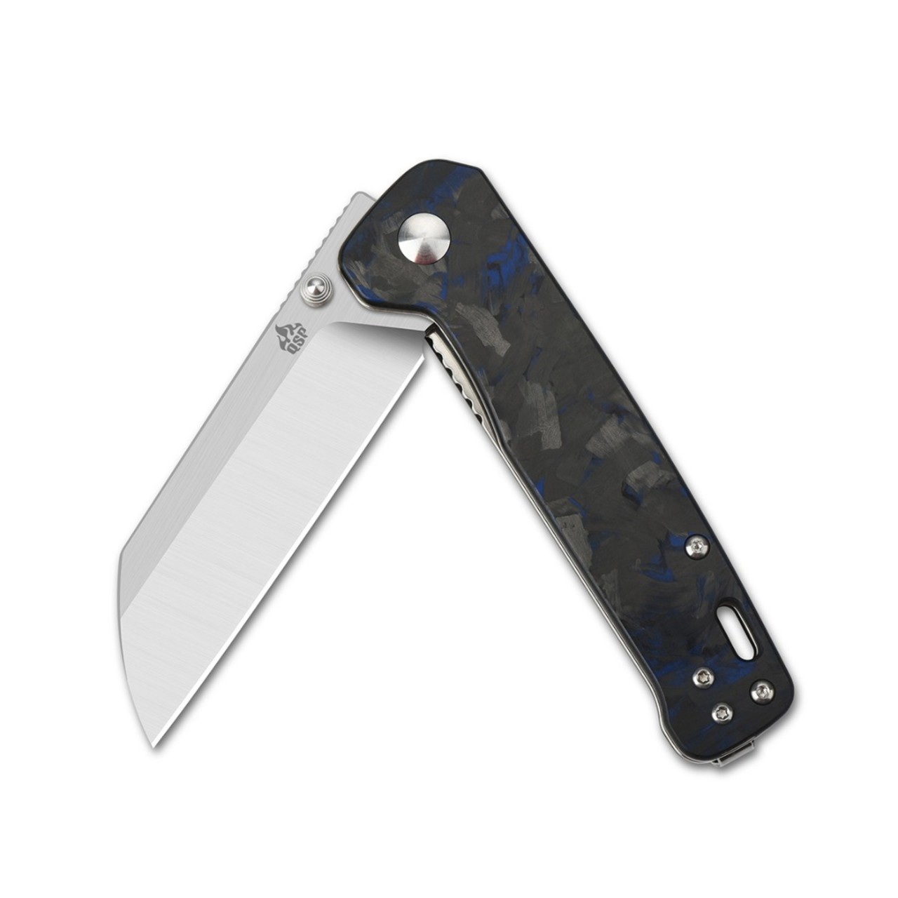 Нож QSP Penguin QS130-TBL сталь D2, рукоять Carbon fiber Blue