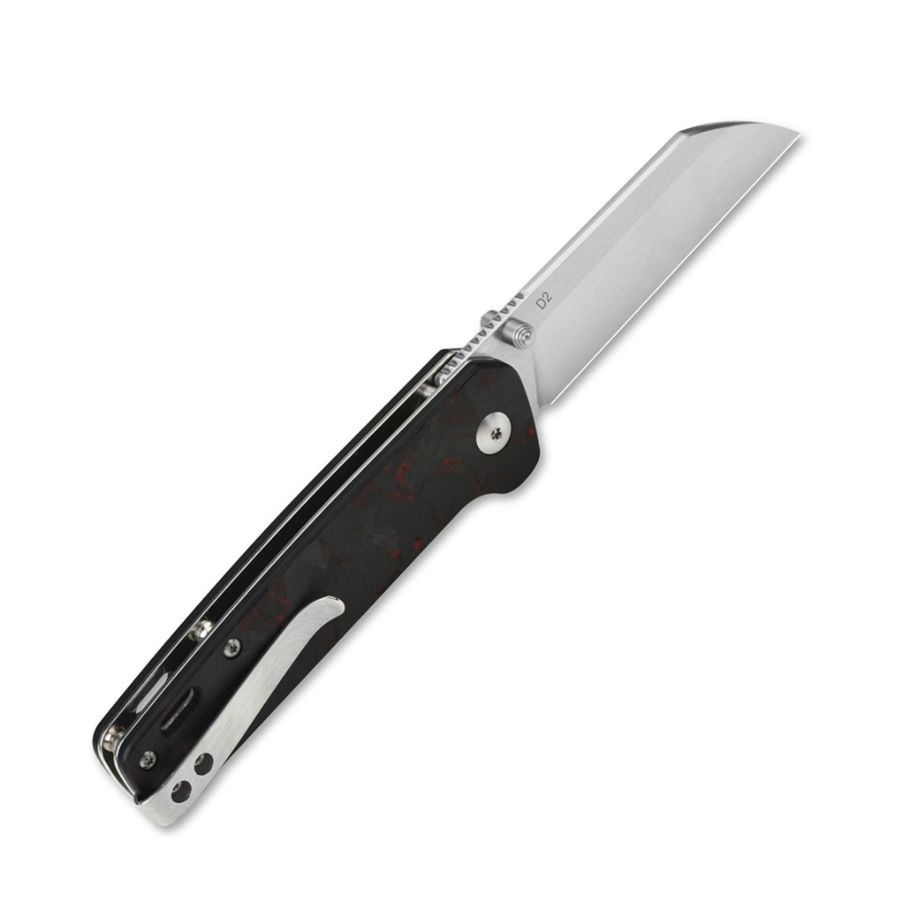 Нож QSP Penguin QS130-TRD сталь D2, рукоять Carbon fiber Red