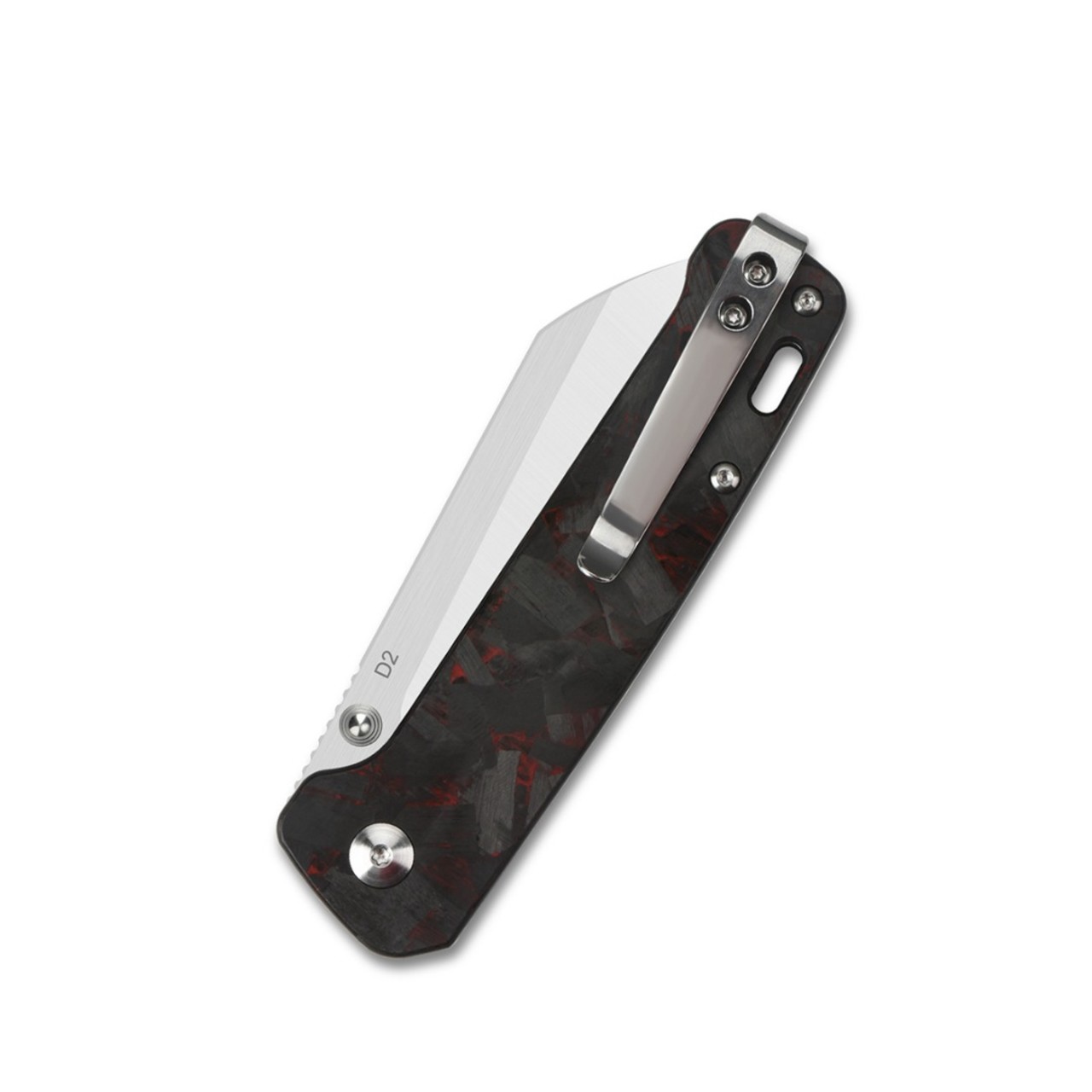 Нож QSP Penguin QS130-TRD сталь D2, рукоять Carbon fiber Red