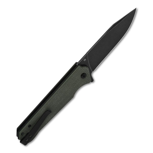 Нож QSP Mamba V2 QS111-I2 сталь D2 блэквош, рукоять Micarta Green