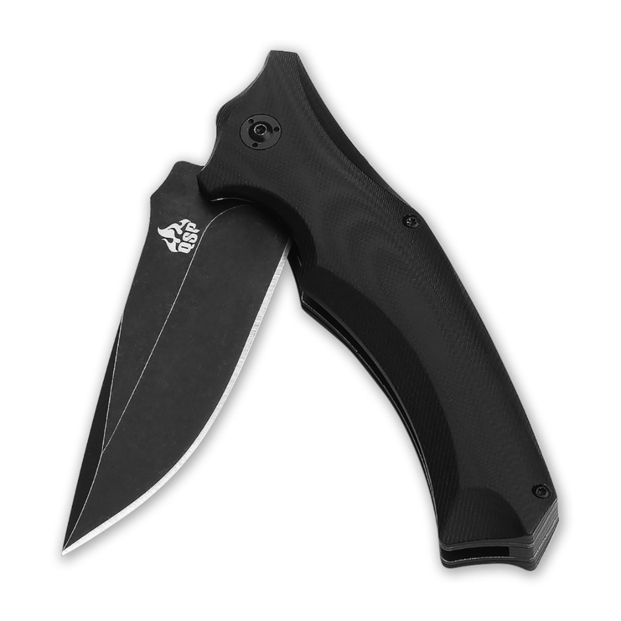 QSP складной нож Sthenia QS101-A сталь 440C блэквош, рукоять G10 чёрный