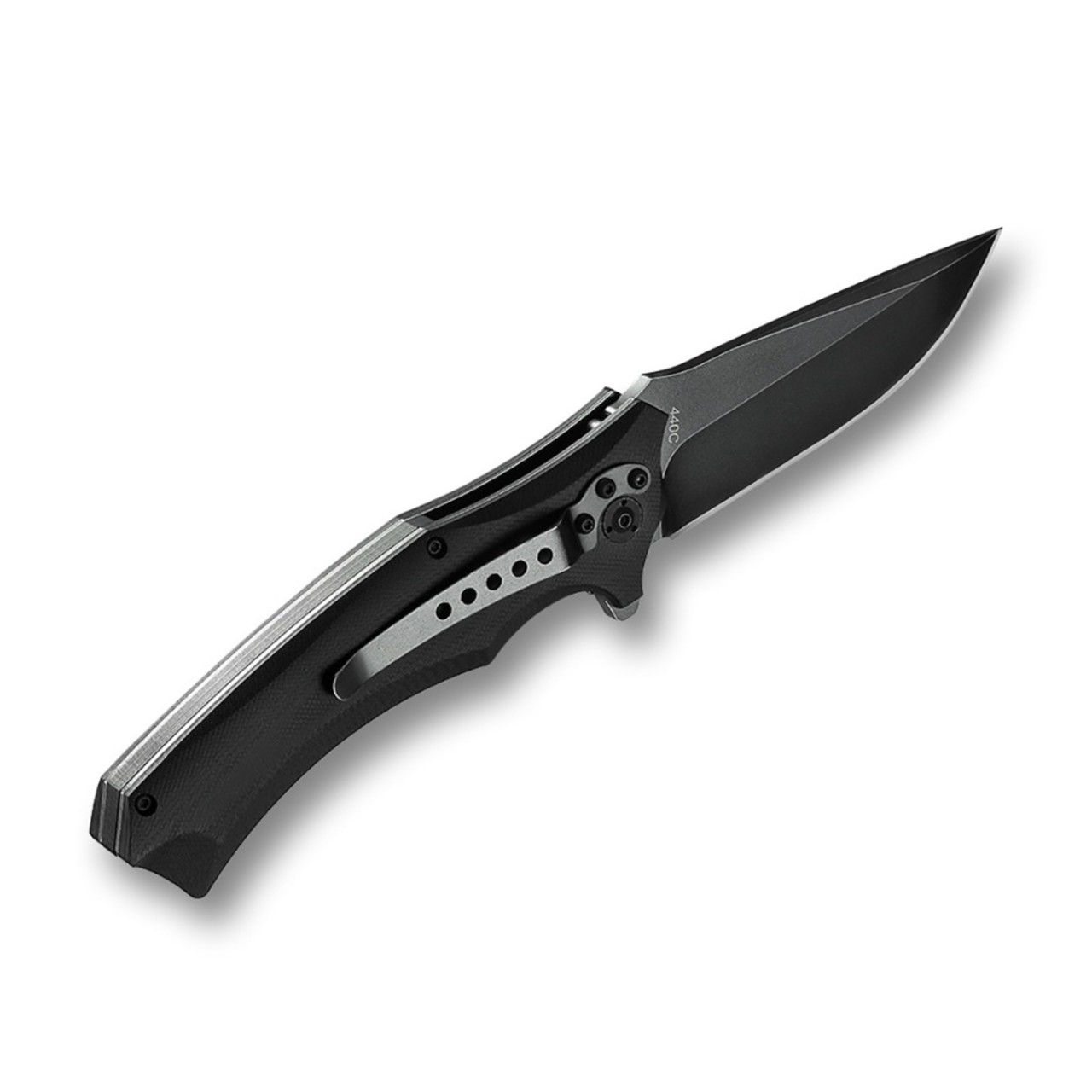 QSP складной нож Sthenia QS101-A сталь 440C блэквош, рукоять G10 чёрный