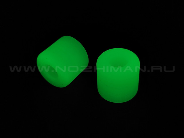 Glow Customs бусина Цилиндр из люминофора (зеленая)