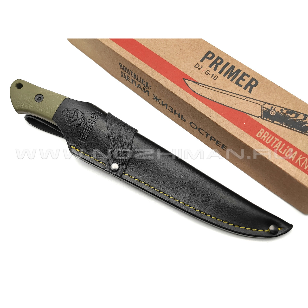 Нож Brutalica Primer, сталь D2, рукоять G10 olive
