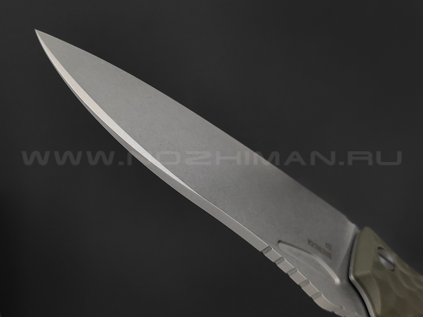 Brutalica нож Ponomar Folder, сталь D2 stonewash, рукоять G10 olive