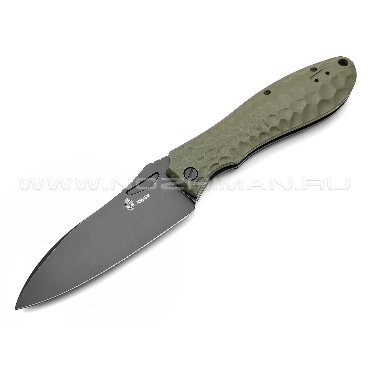 Brutalica нож Ponomar Folder, сталь D2 блэквош, рукоять G10 olive