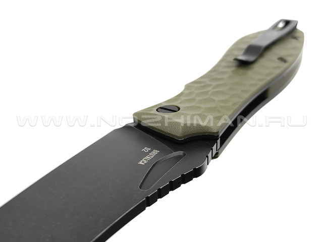 Brutalica нож Ponomar Folder, сталь D2 blackwash, рукоять G10 olive