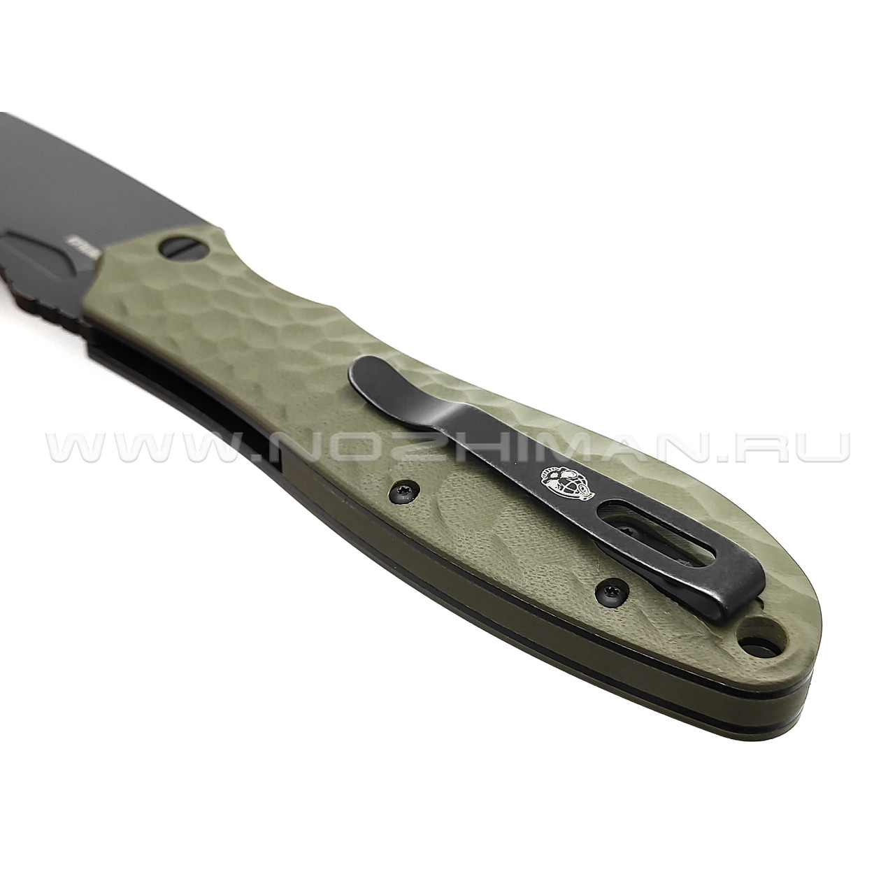 Brutalica нож Ponomar Folder, сталь D2 блэквош, рукоять G10 olive