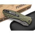 Brutalica нож Ponomar Folder, сталь D2 блэквош, рукоять G10 olive Brutalica нож Ponomar Folder, сталь D2 блэквош, рукоять G10 olive