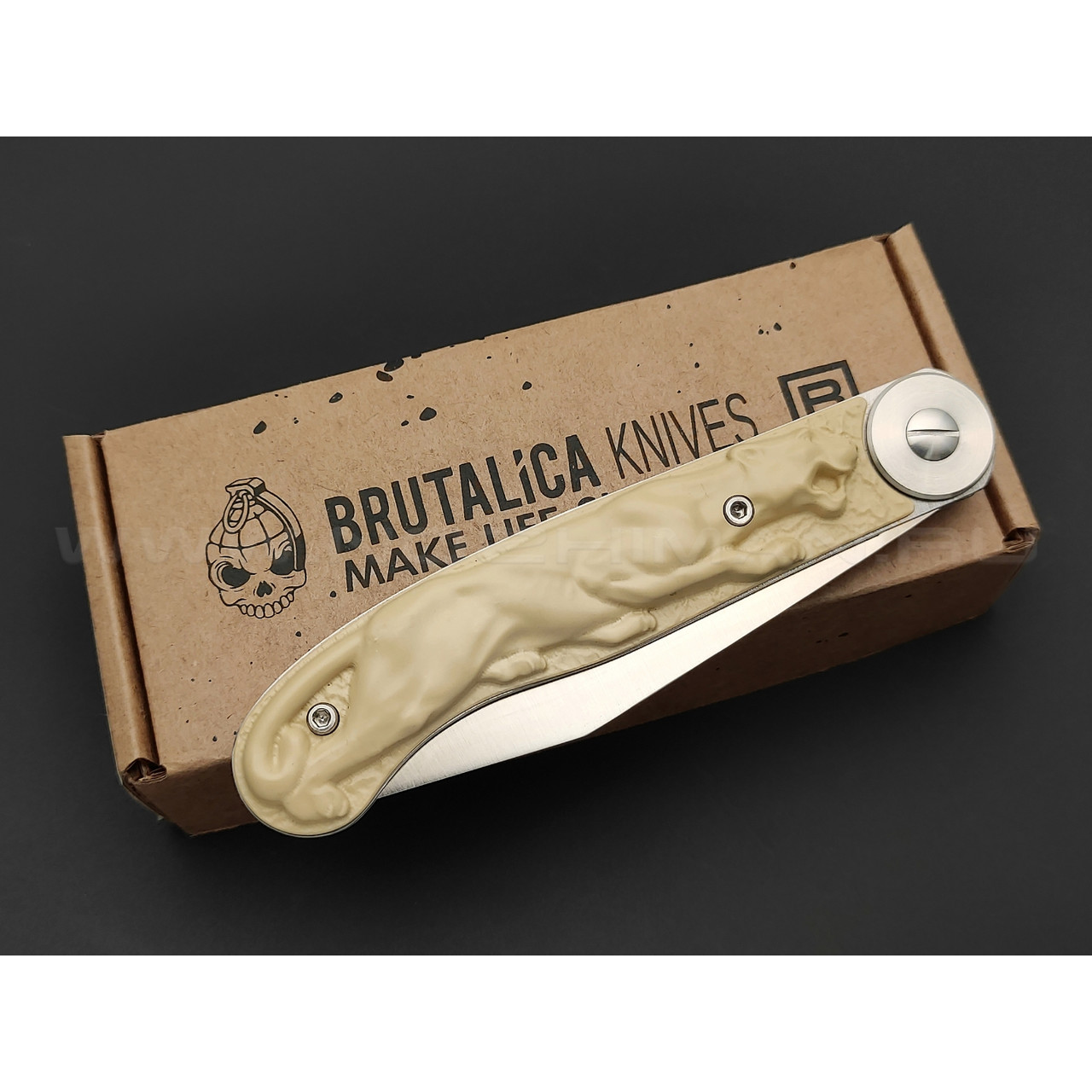 Brutalica нож Pantera сталь Aus-10, рукоять Nylon Ivory