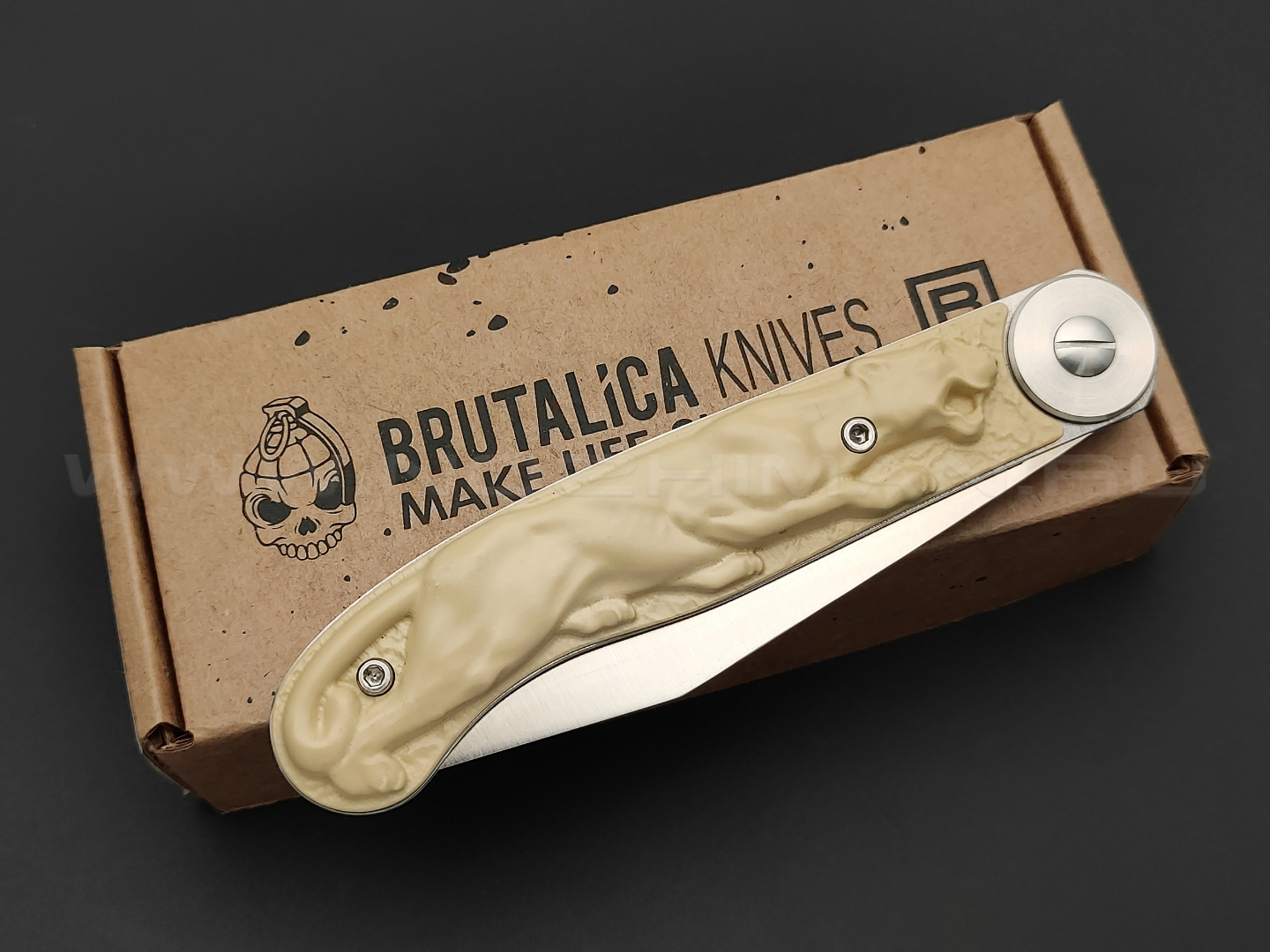 Brutalica нож Pantera сталь Aus-10, рукоять Nylon Ivory