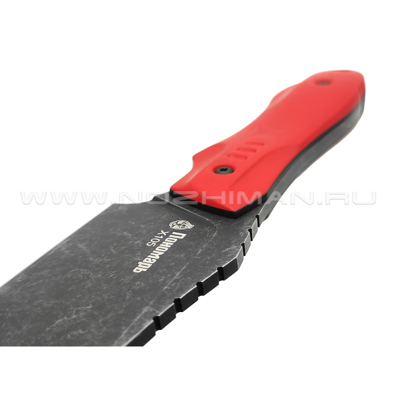 Brutalica нож Пономарь сталь X105 блэквош рукоять G10 red